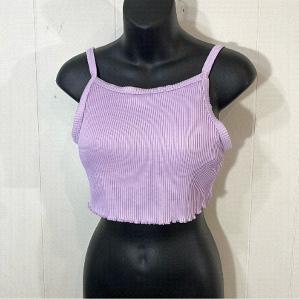 Hollister Light Purple Ribbed Bikini Top Size Small